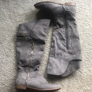 Dark Gray/Taupe Express Boots - Size 8